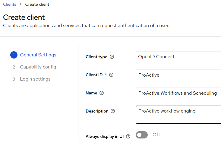 Keycloak Client General Configuration