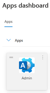 microsoft apps dashboard admin