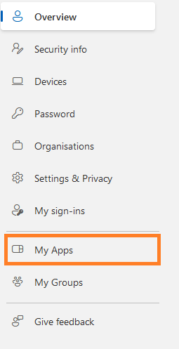 microsoft my apps button